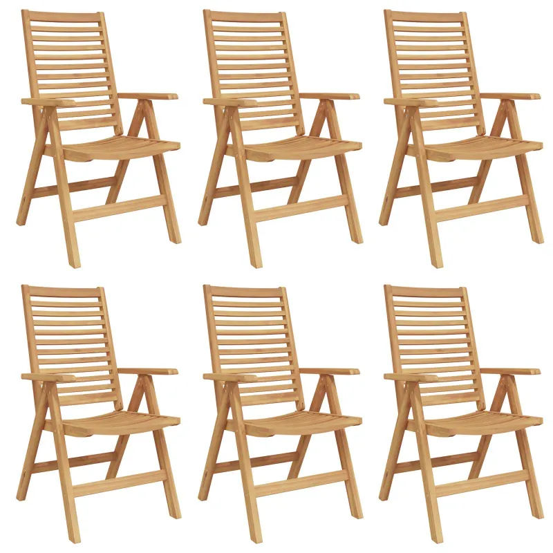 Kėdė 6 pcs Ruda 64.5 x 52 x 108 cm Kieto teka medžio