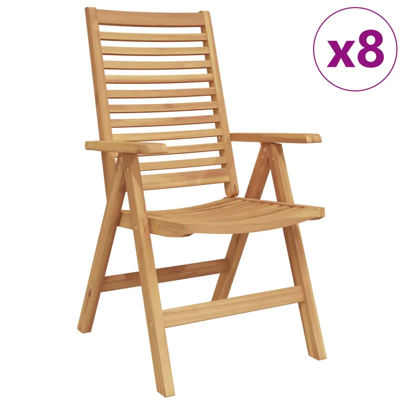 Kėdė 8 pcs Ruda 64.5 x 52 x 108 cm Kieto teka medžio