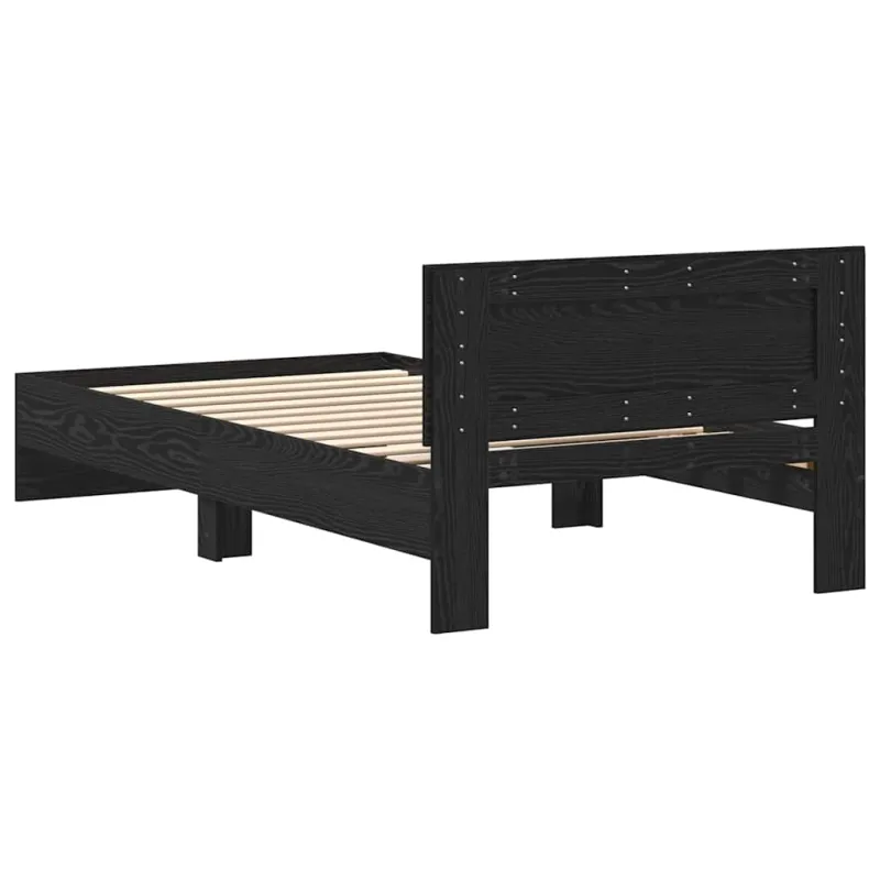 Lovos rėmas Juodas ąžuolas 203 x 104 x 70 cm Apdirbta mediena
