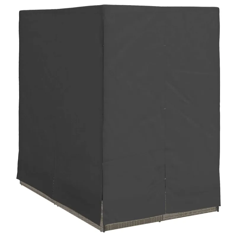 Dvigubas saulės gultas Pilka 205 x 129 x 200 cm poliratanas