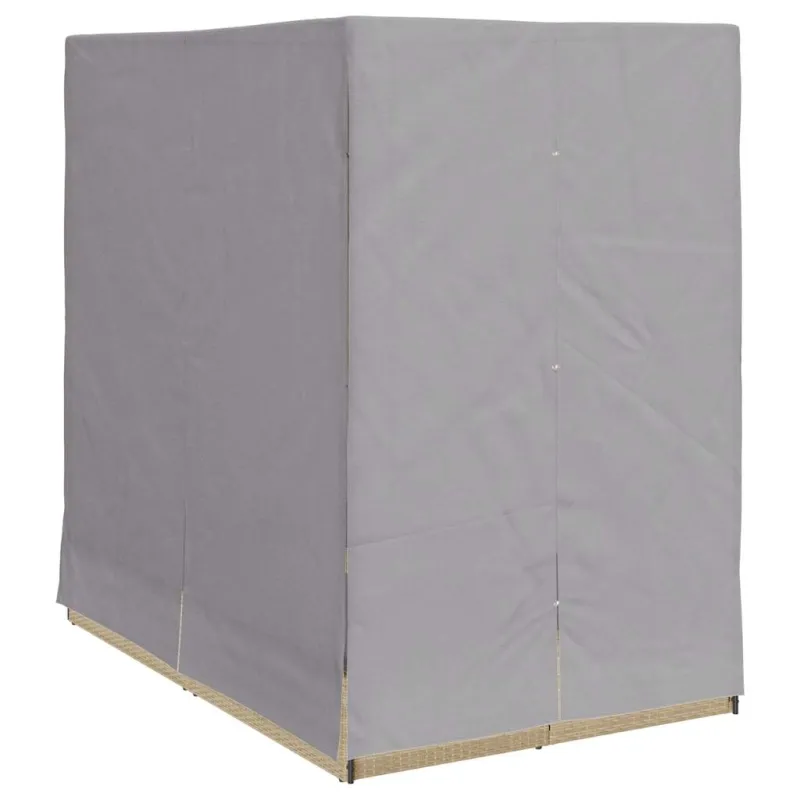 Dvigubas saulės gultas Pilka 205 x 129 x 200 cm poliratanas