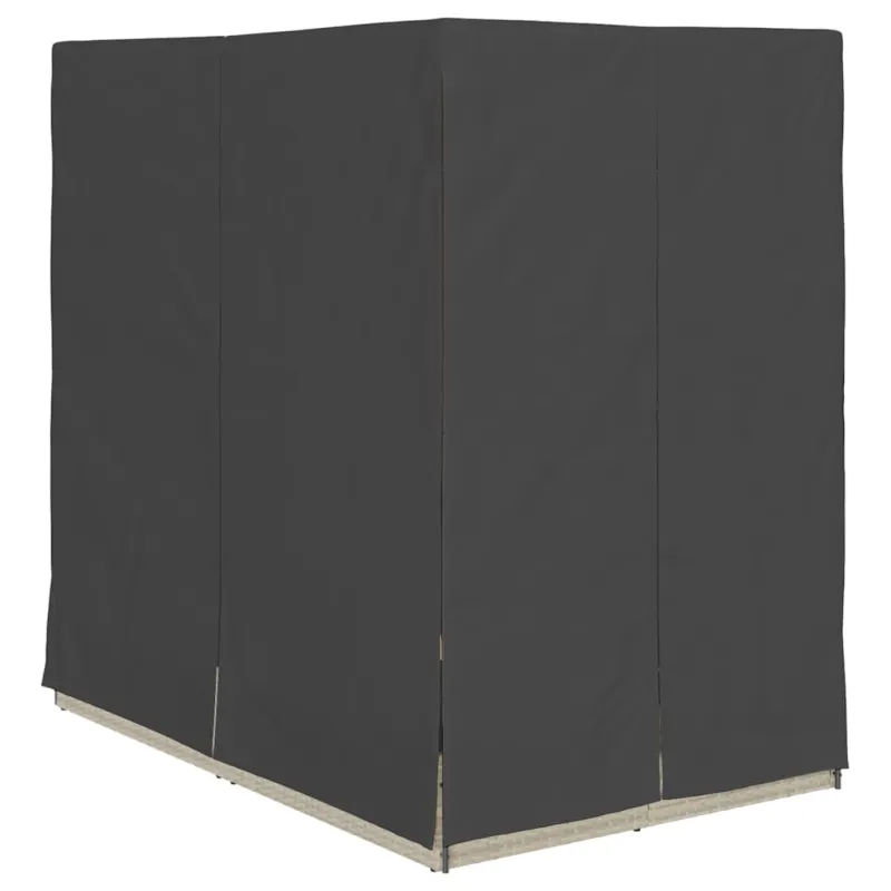 Dvigubas saulės gultas Šviesiai pilka 205 x 129 x 200 cm
