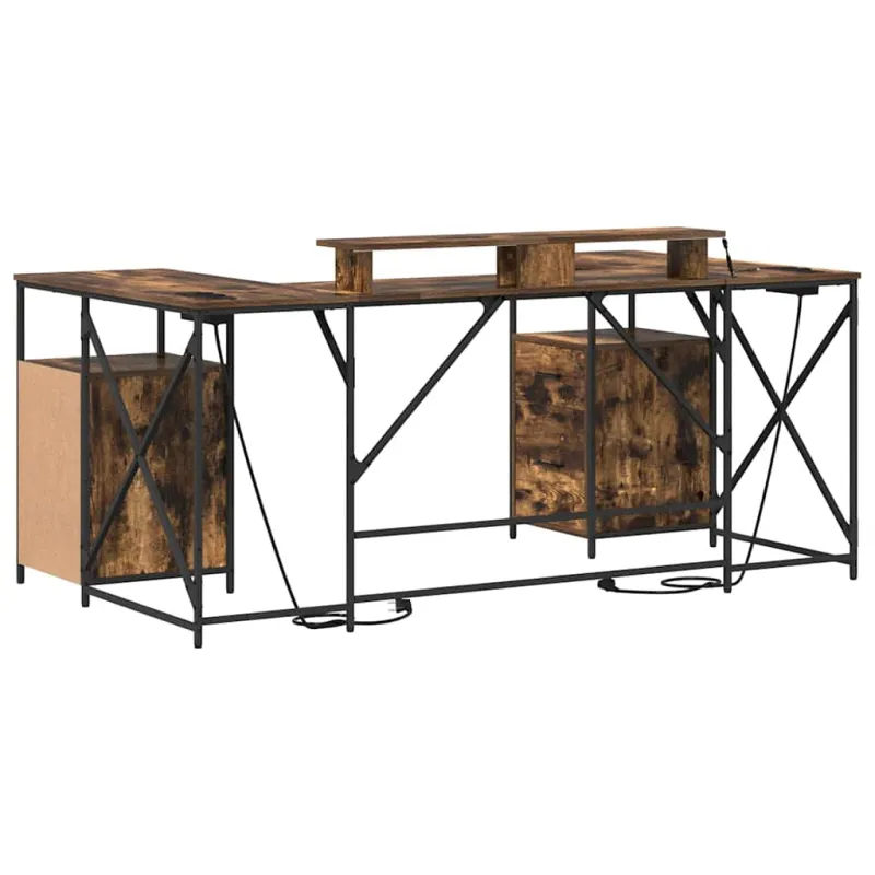 Stalas Rūkyta ąžuolas 182 x 101 x 87,5 cm Apdirbta mediena