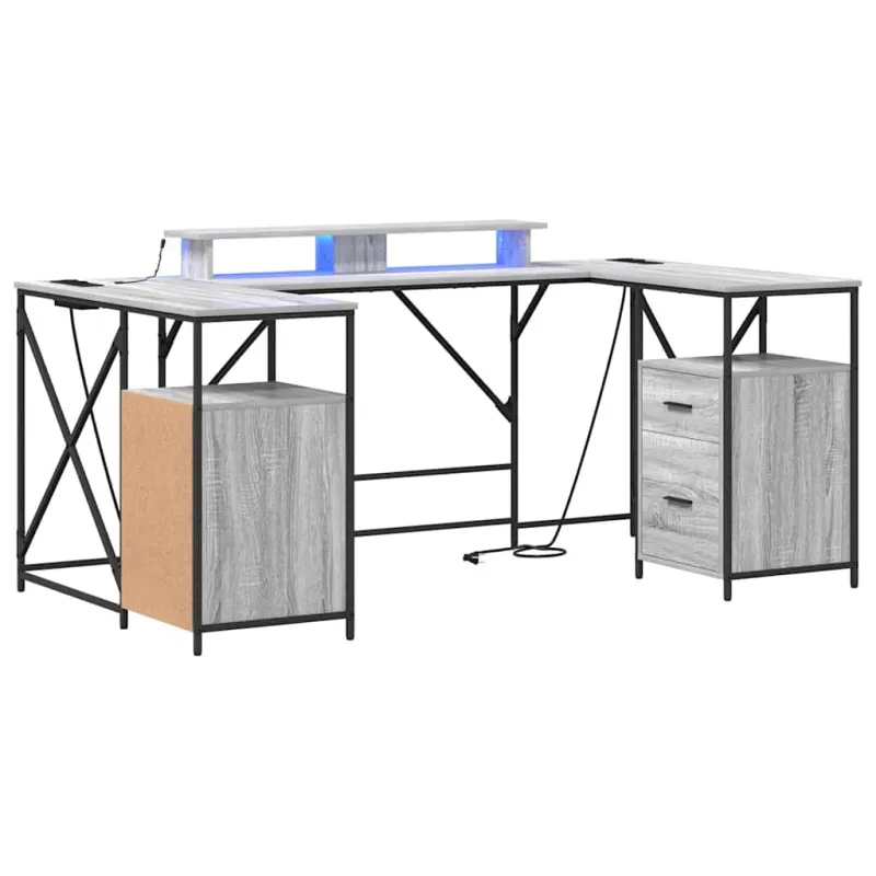Stalas Pilkas Sonoma 182 x 101 x 87,5 cm Apdirbta mediena