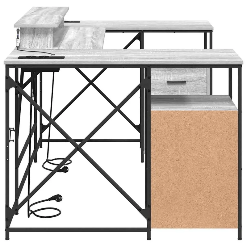 Stalas Pilkas Sonoma 182 x 101 x 87,5 cm Apdirbta mediena