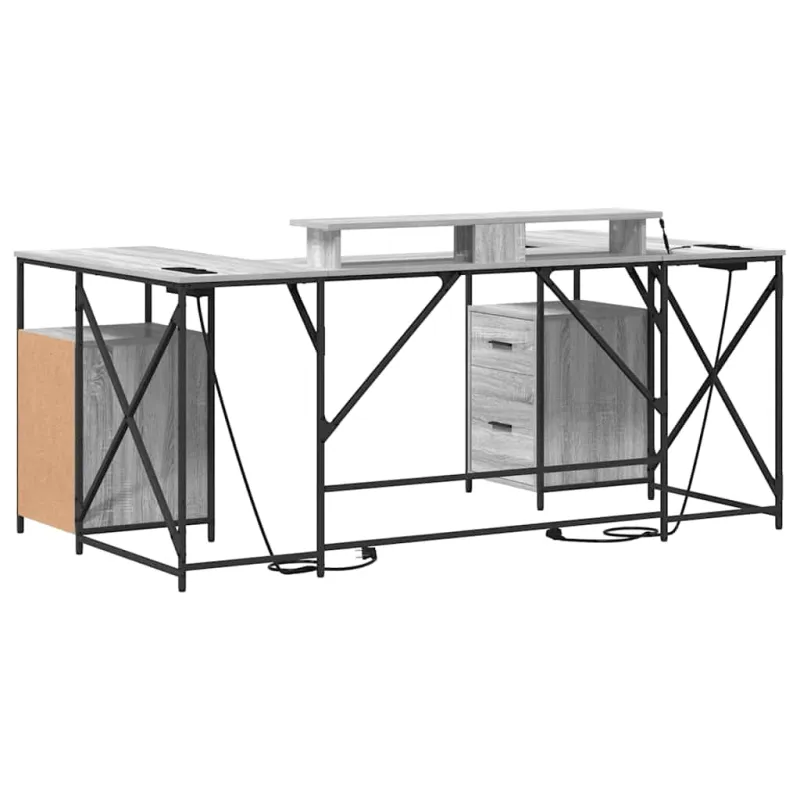 Stalas Pilkas Sonoma 182 x 101 x 87,5 cm Apdirbta mediena