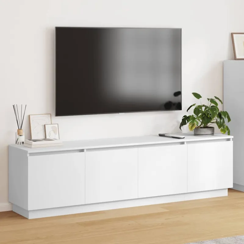 Televizoriaus spintelė Balta 180 x 38 x 49 cm Apdirbta mediena