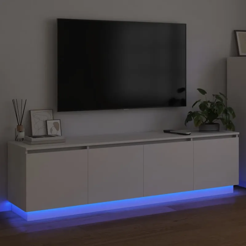 Televizoriaus spintelė Balta 180 x 38 x 49 cm Apdirbta mediena