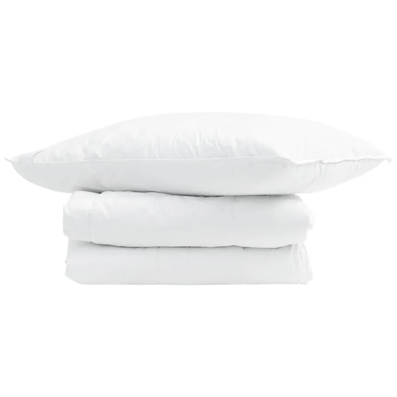 Vasaros antklodė su pagalve 2 pcs Balta Plunksna