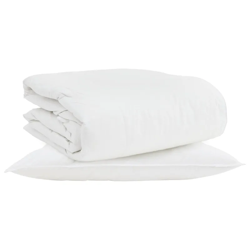 2-in-1 Antklodė su pagalve 2 pcs Balta Plunksna