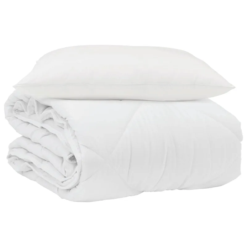 Vasaros antklodė su pagalve 2 pcs Balta Mikropluoštas