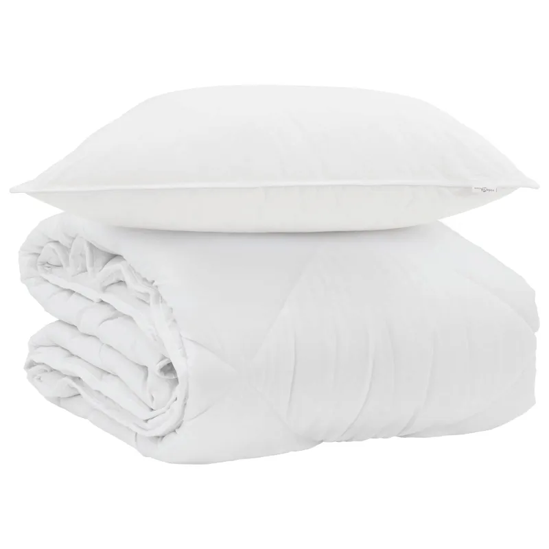 Vasaros antklodė su pagalve 2 pcs Balta Mikropluoštas