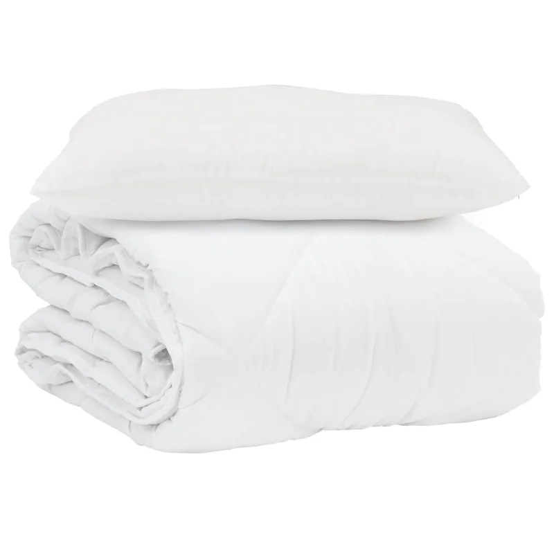 Vasaros antklodė su pagalve 2 pcs Balta Mikropluoštas