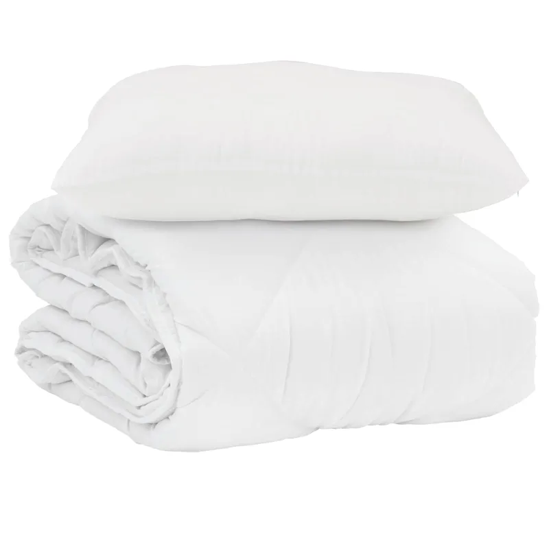 Vasaros antklodė su pagalve 2 pcs Balta Mikropluoštas