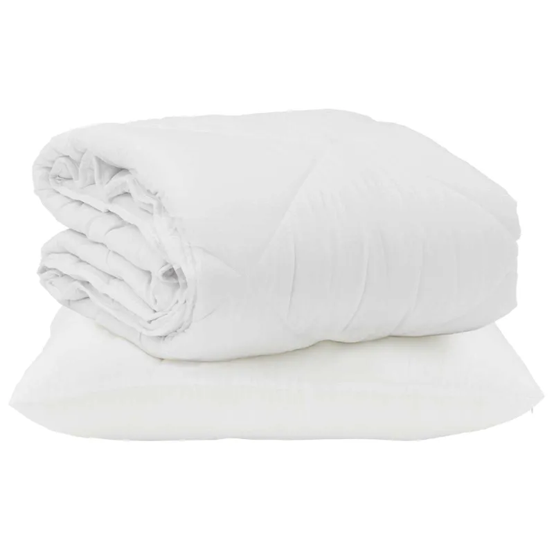 Vasaros antklodė su pagalve 2 pcs Balta Mikropluoštas