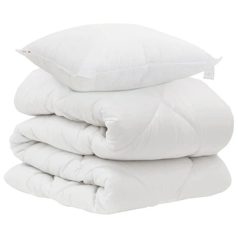Antklodė su pagalve 2 pcs Balta Mikropluoštas
