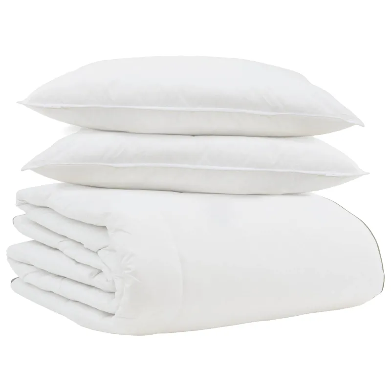 Žiemos antklodė su pagalve 3 pcs Balta Plunksna