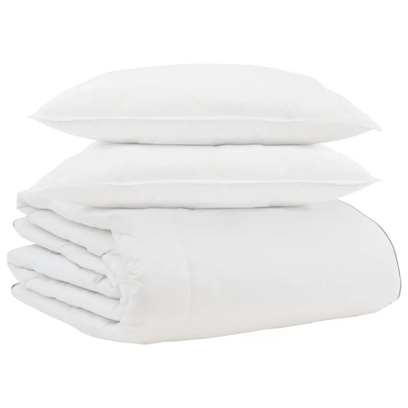 Žiemos antklodė su pagalve 3 pcs Balta Plunksna