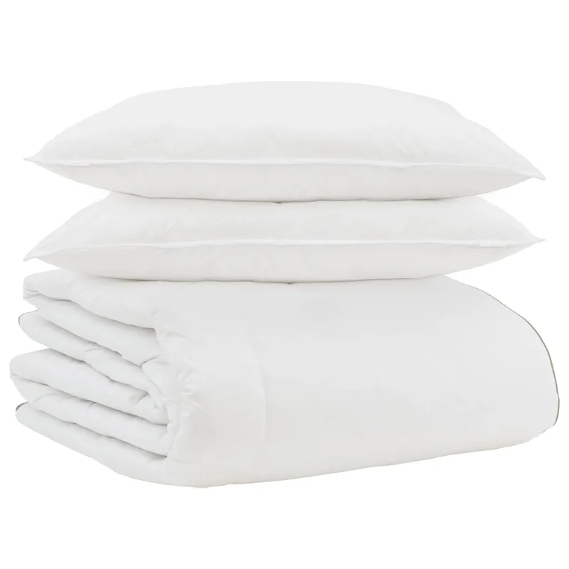 Žiemos antklodė su pagalve 3 pcs Balta Plunksna