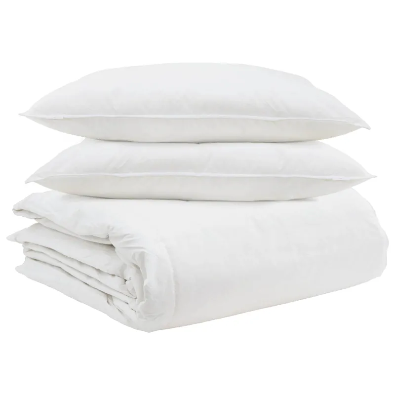Antklodžių rinkinys su pagalve 3 pcs Balta Plunksna