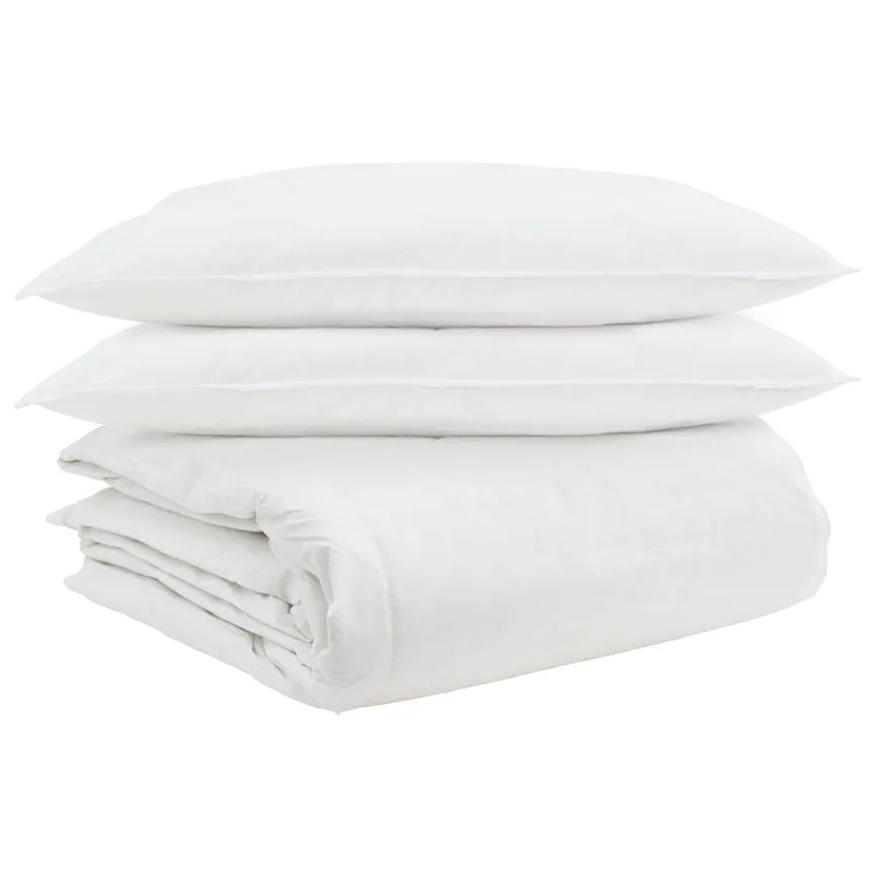 Antklodžių rinkinys su pagalve 3 pcs Balta Plunksna