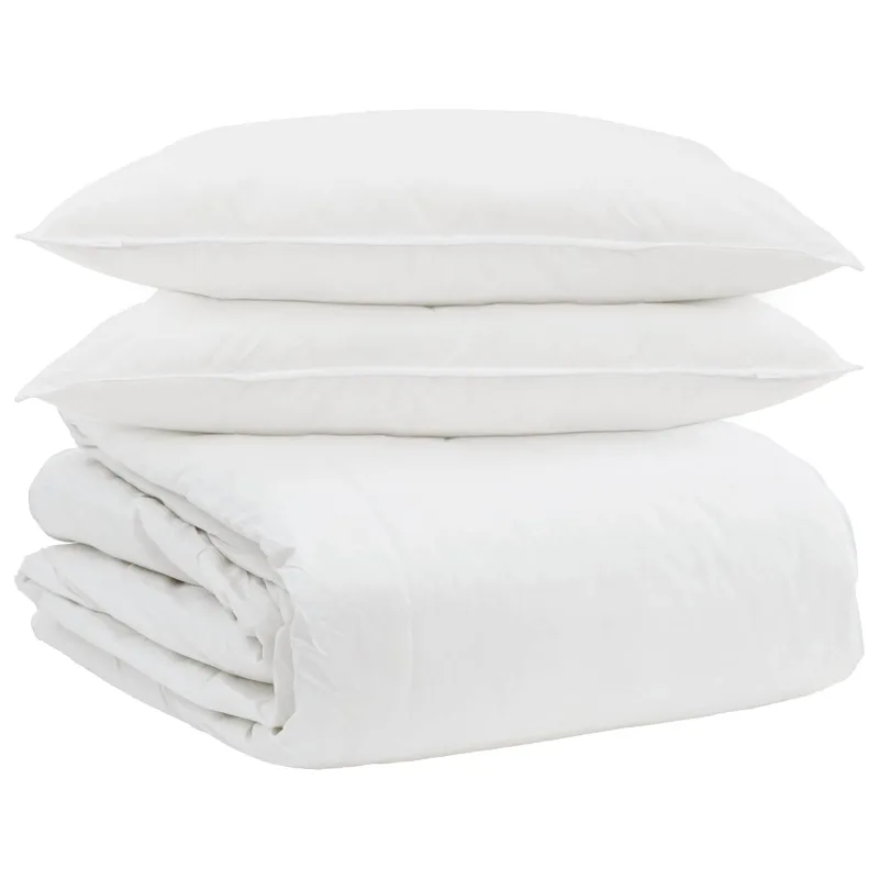 Antklodžių rinkinys su pagalve 3 pcs Balta Plunksna