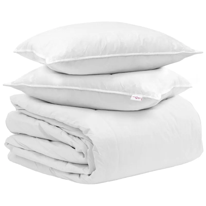 Antklodžių rinkinys su pagalve 3 pcs Balta Plunksna
