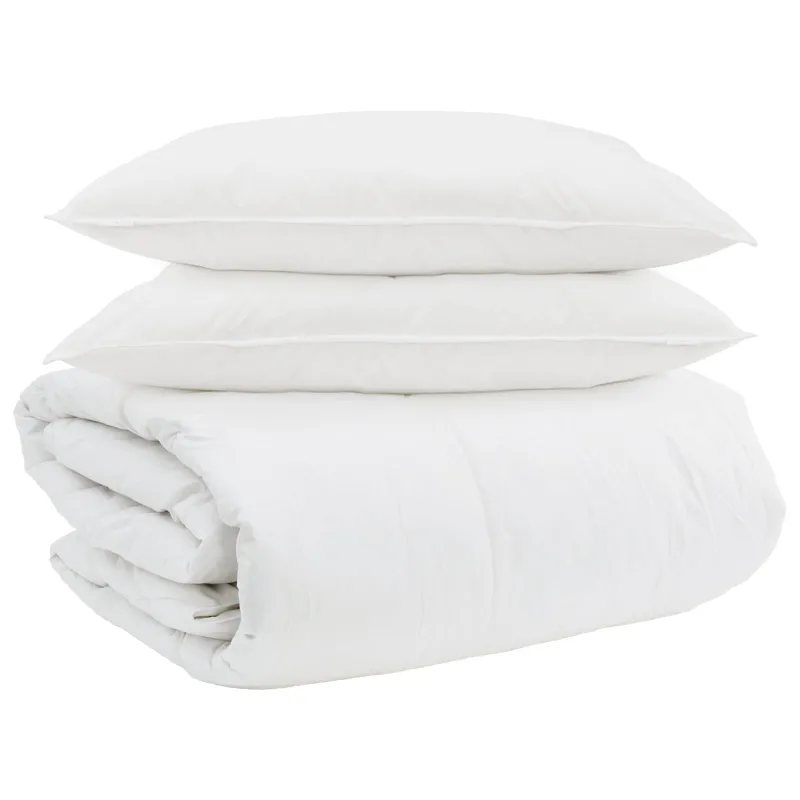 Antklodžių rinkinys su pagalve 3 pcs Balta Plunksna