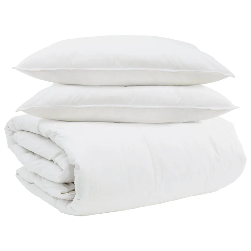 Antklodžių rinkinys su pagalve 3 pcs Balta Plunksna
