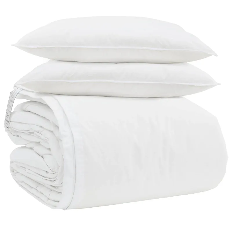 Antklodžių rinkinys su pagalve 3 pcs Balta Plunksna