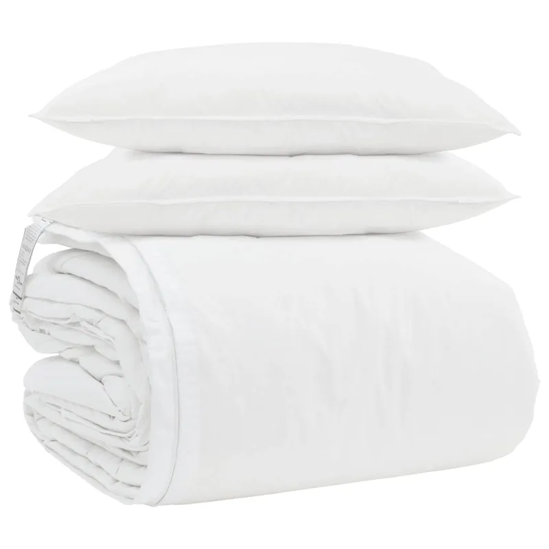 Antklodžių rinkinys su pagalve 3 pcs Balta Plunksna