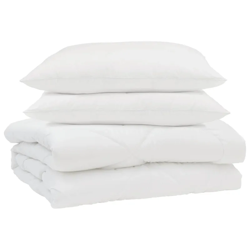 Vasaros antklodė su pagalve 3 pcs Balta Mikropluoštas