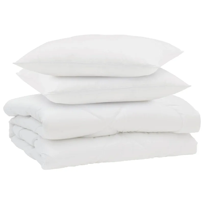 Vasaros antklodė su pagalve 3 pcs Balta Mikropluoštas
