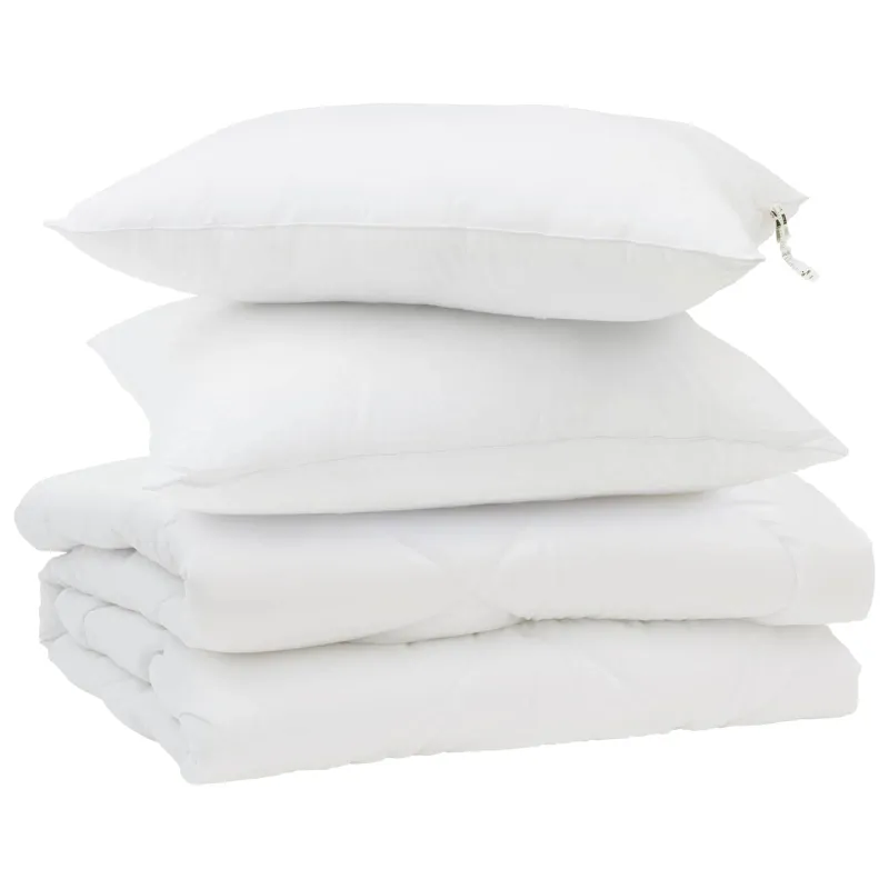 Vasaros antklodė su pagalve 3 pcs Balta Mikropluoštas