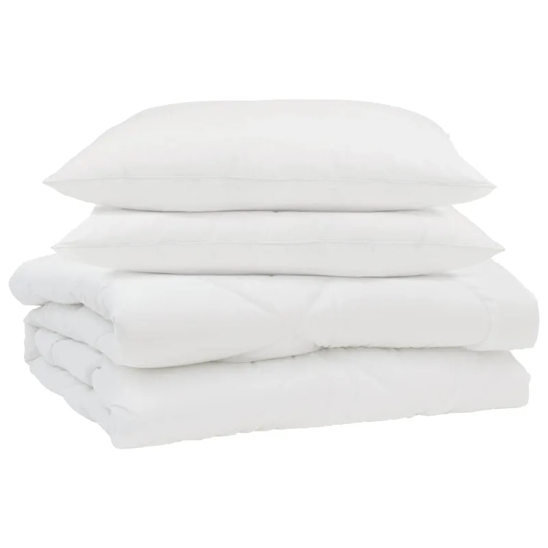 Vasaros antklodė su pagalve 3 pcs Balta Mikropluoštas