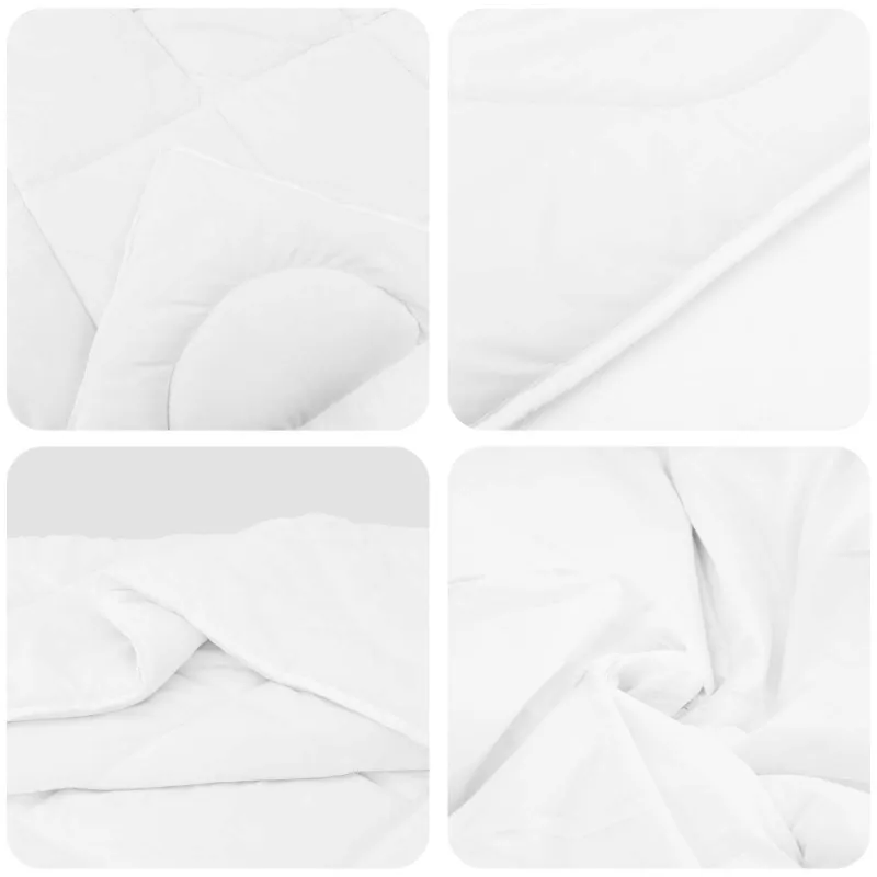 Antklodė su pagalve 3 pcs Balta Mikropluoštas