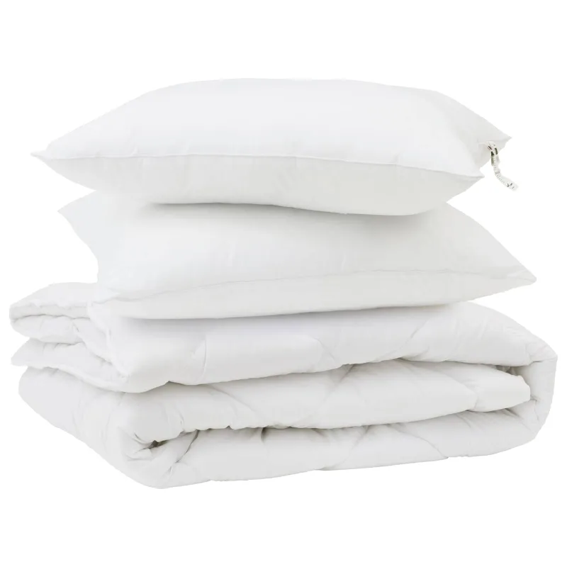 Antklodė su pagalve 3 pcs Balta Mikropluoštas