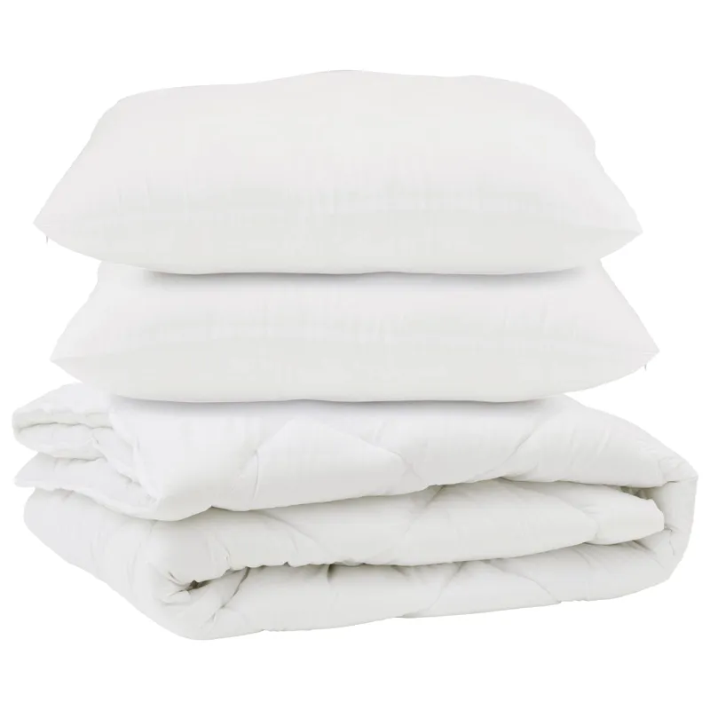 Antklodė su pagalve 3 pcs Balta Mikropluoštas