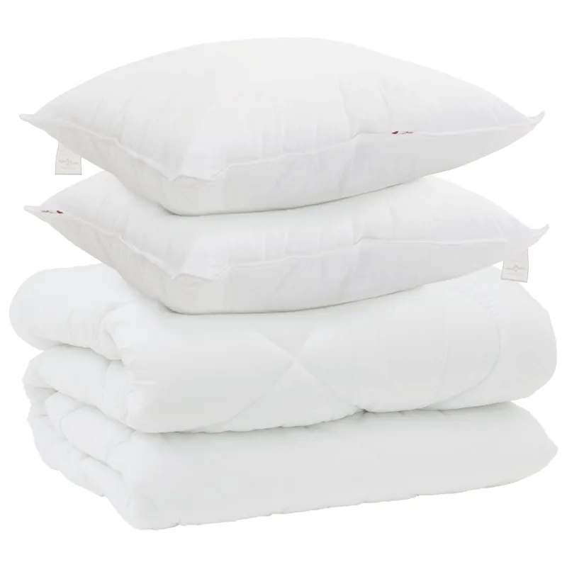 Žiemos antklodė su pagalve 3 pcs Balta Mikropluoštas
