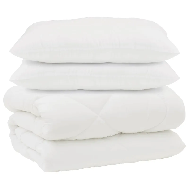 Antklodė su pagalvėmis su pagalve 3 pcs Balta