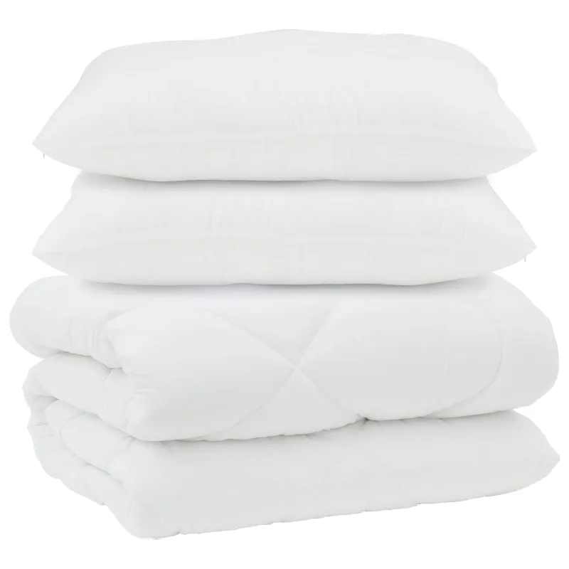Antklodė su pagalvėmis su pagalve 3 pcs Balta