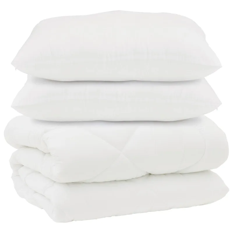 Antklodė su pagalvėmis su pagalve 3 pcs Balta