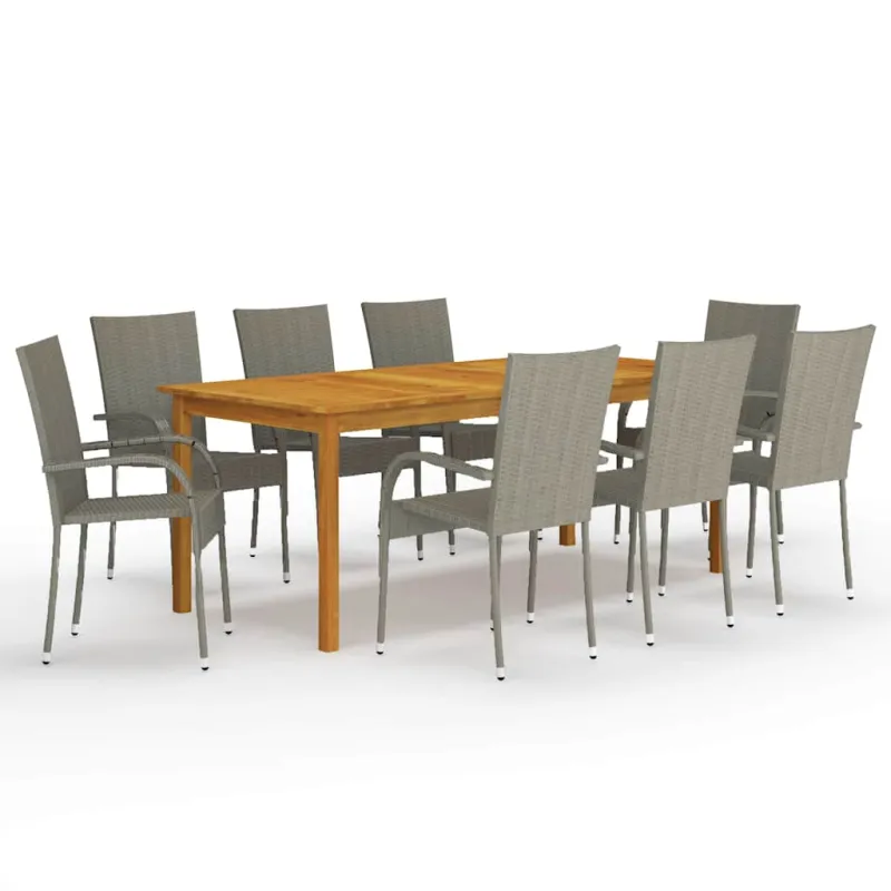 Sodo valgusmängu komplekt, 9 osa, hall (147877+2x310085)
