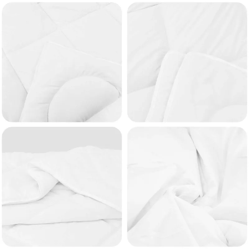 Antklodė su pagalve 3 pcs Balta Mikropluoštas