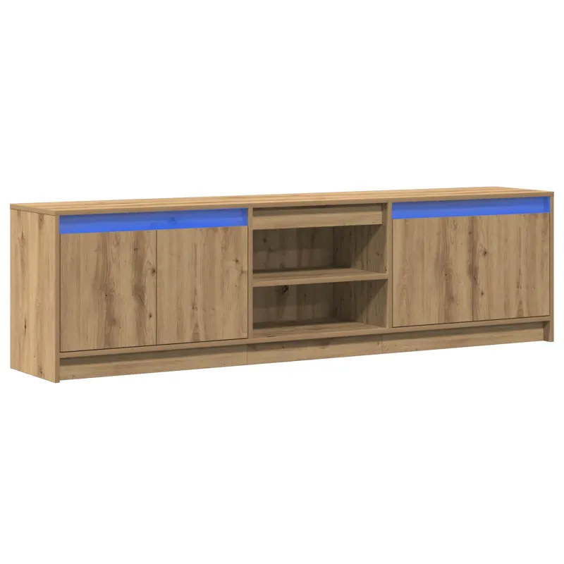TV vienetai 2 pcs Ruda 180 x 34 x 50 cm Apdirbta mediena