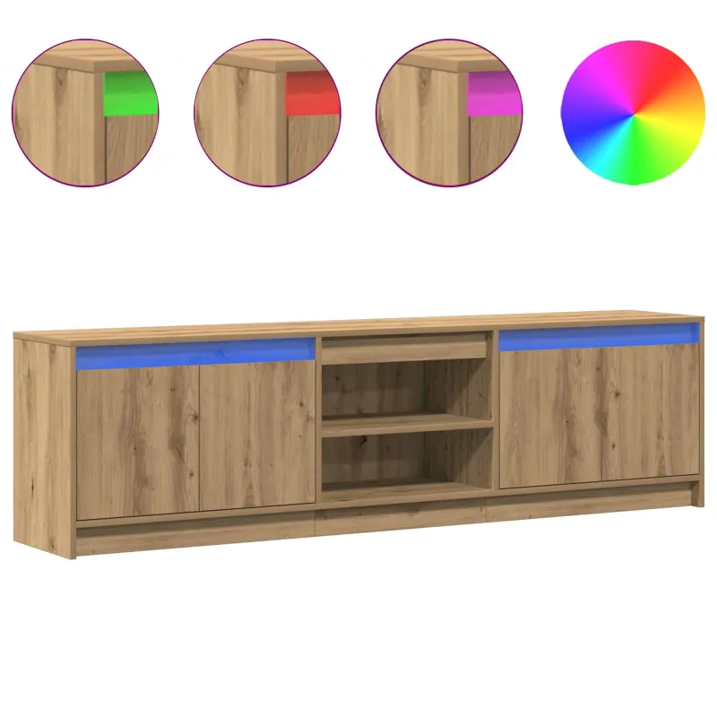 TV vienetai 2 pcs Ruda 180 x 34 x 50 cm Apdirbta mediena