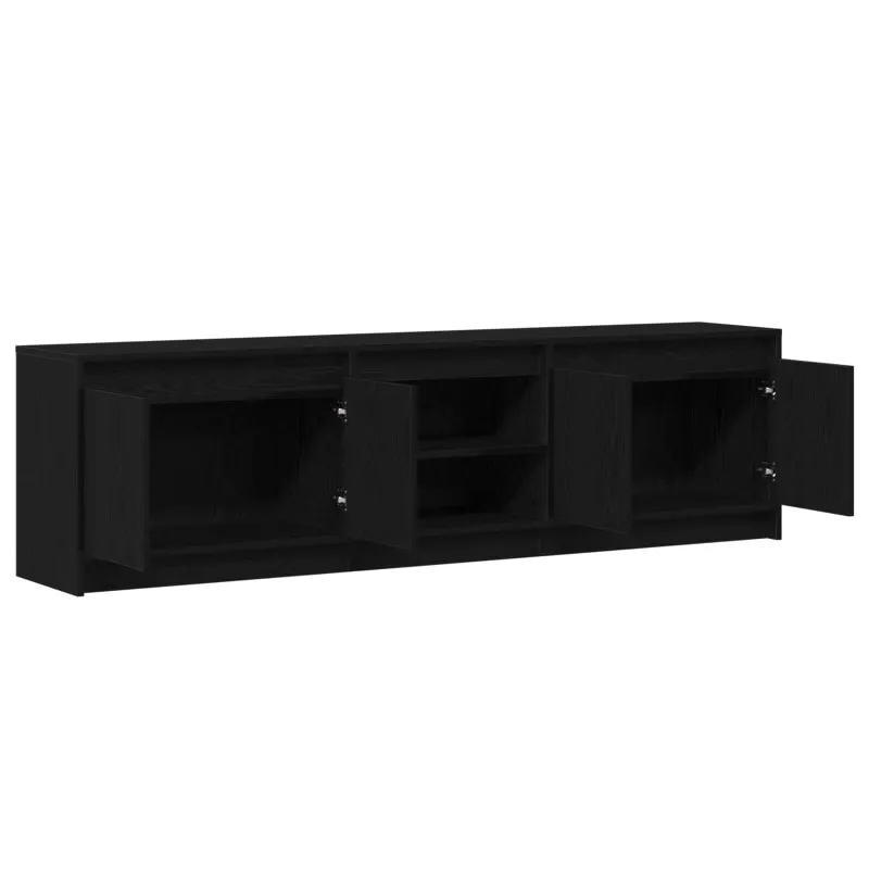TV vienetai 2 pcs Juoda 180 x 34 x 50 cm Apdirbta mediena