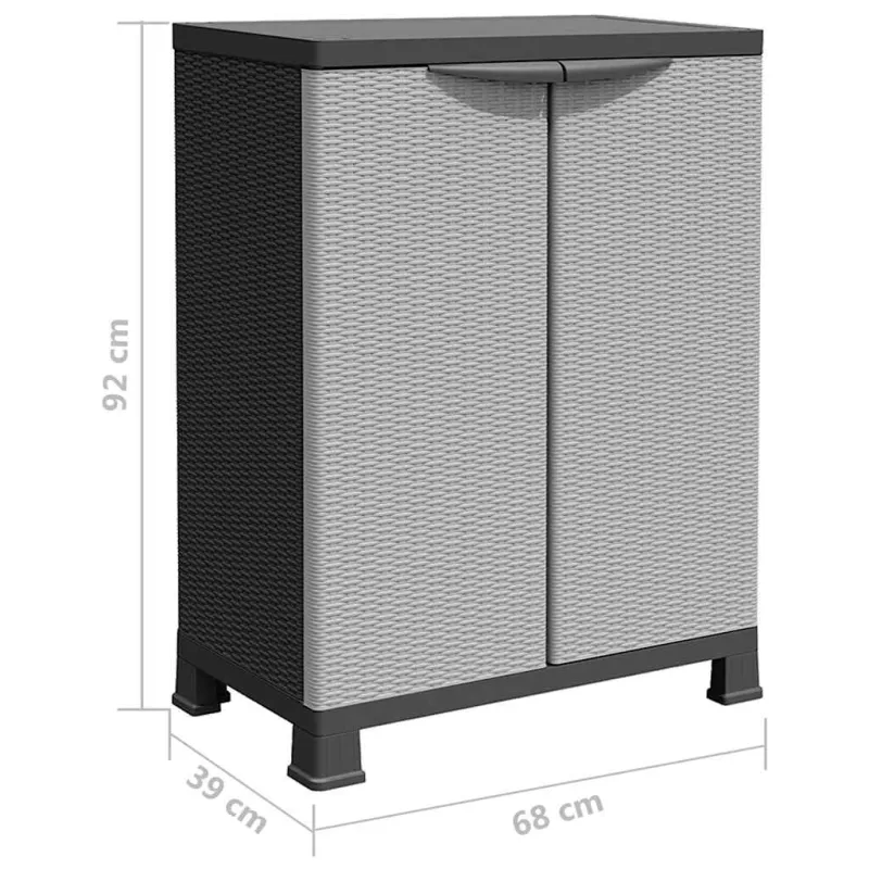 Plastikinė spintelė, 68x39x92cm, ratano dizaino