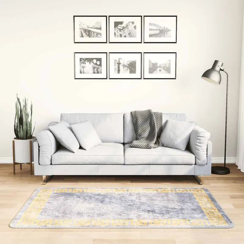 Kilimas, pilkos spalvos, 80x150cm, skalbiamas