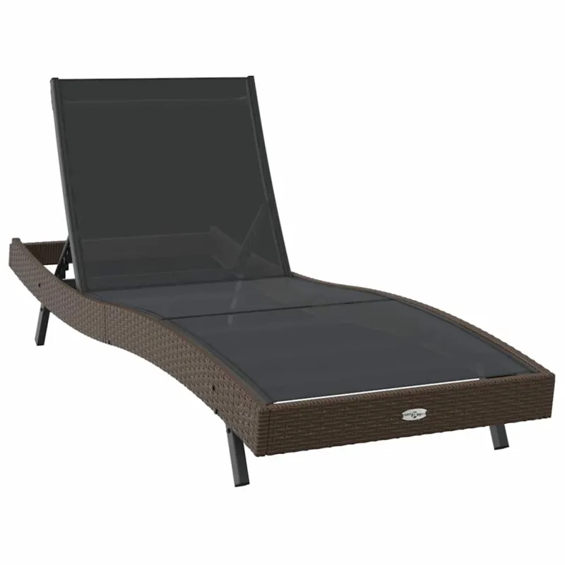 Saulės gultas 3 pcs Ruda 197 x 70 x 82 cm poliratanas
